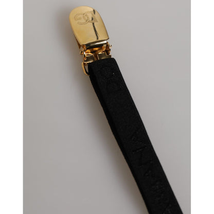 Dolce & Gabbana Black Floral Lace Nylon Strap Garter Underwear