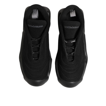 Dolce & Gabbana Black Lace Up Wave Low Top Men Sneaker Shoes