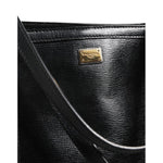 Dolce & Gabbana Black Leather Miss Escape Shopping Tote Women Borse Bag with gold detailing and logo hardware