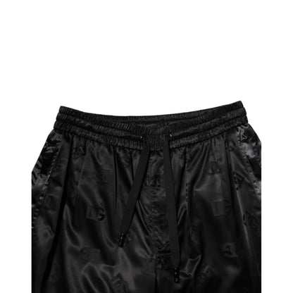 Dolce & Gabbana Black Logo DG Print Men Jogger Sweatpants Pants