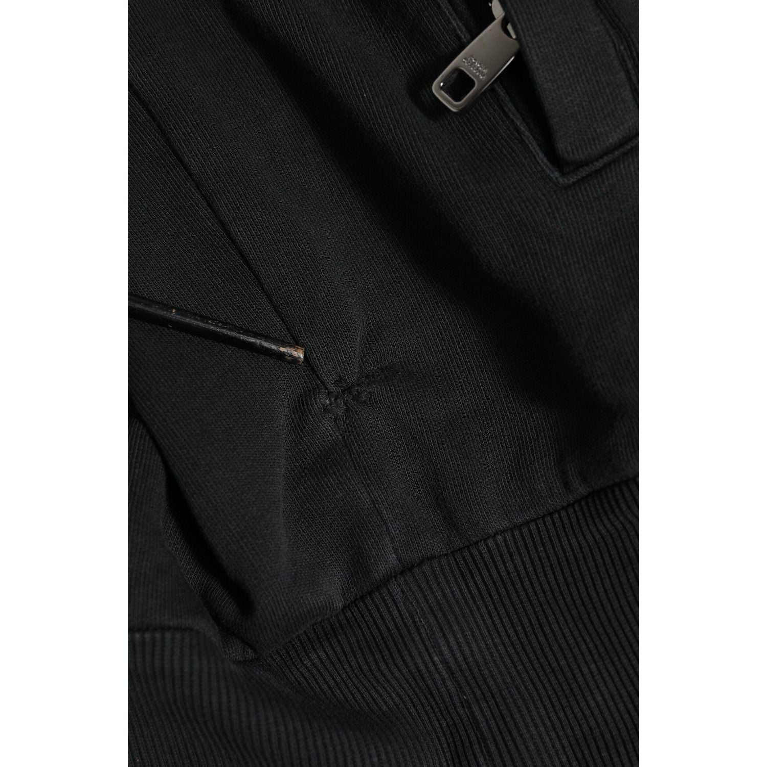 Dolce & Gabbana Black Logo Full Zip Hooded Sweatshirt Sweater