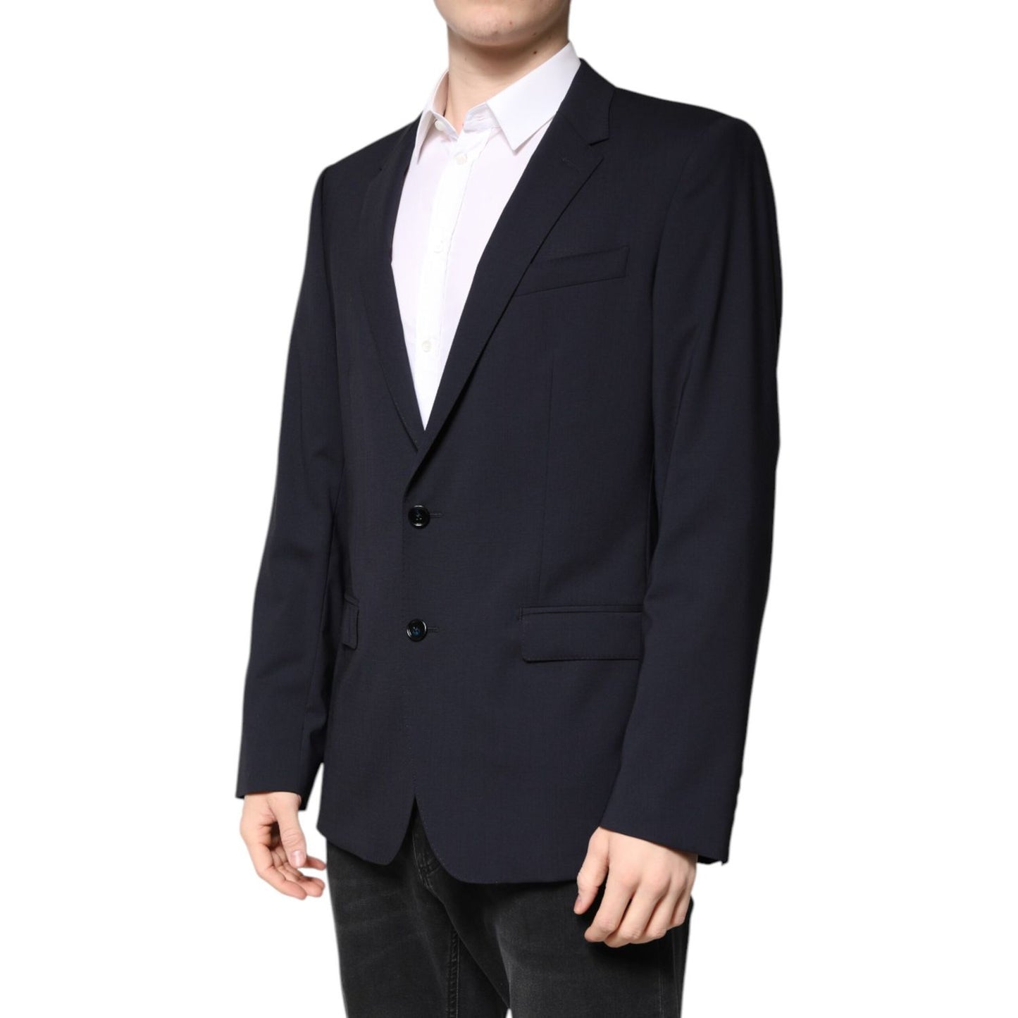 Dolce & Gabbana Black MARTINI Single Breasted Coat Blazer