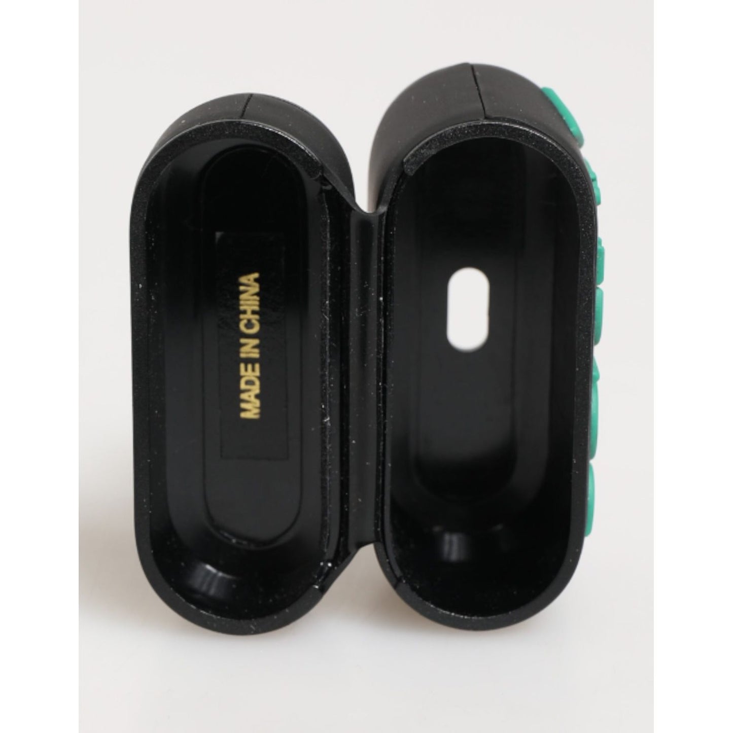 Dolce & Gabbana Black Mint Rubber Logo Embossed Accessory Airpods Case