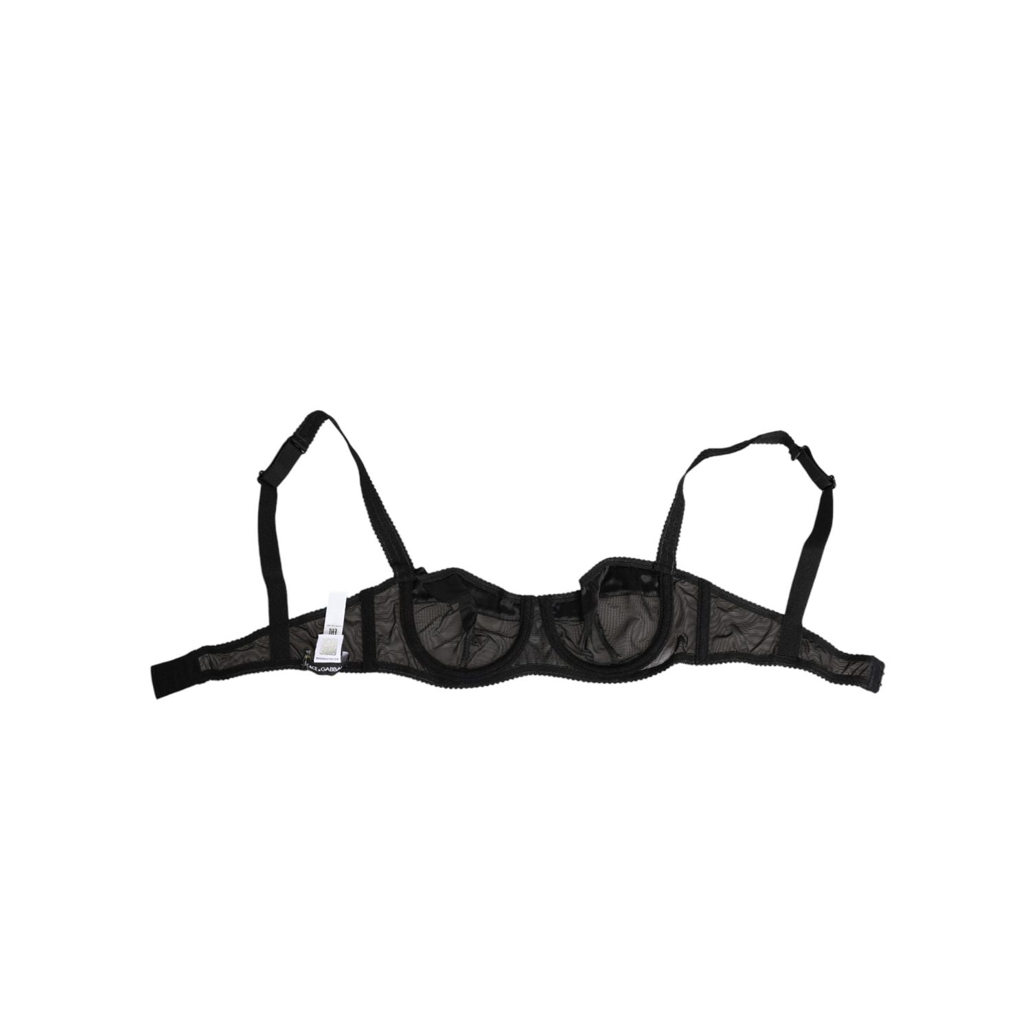 Dolce & Gabbana Black Sheer Mesh Underwire Bra  Underwear