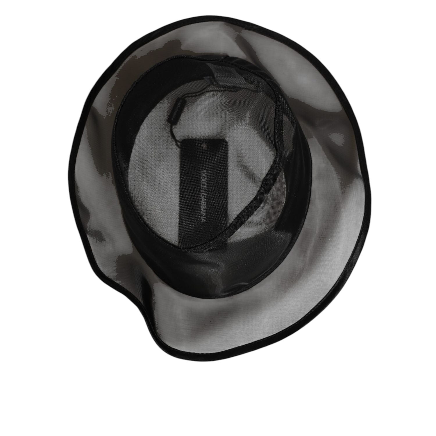 Dolce & Gabbana Black Silk Mesh Bucket Men Fisherman Cap Hat