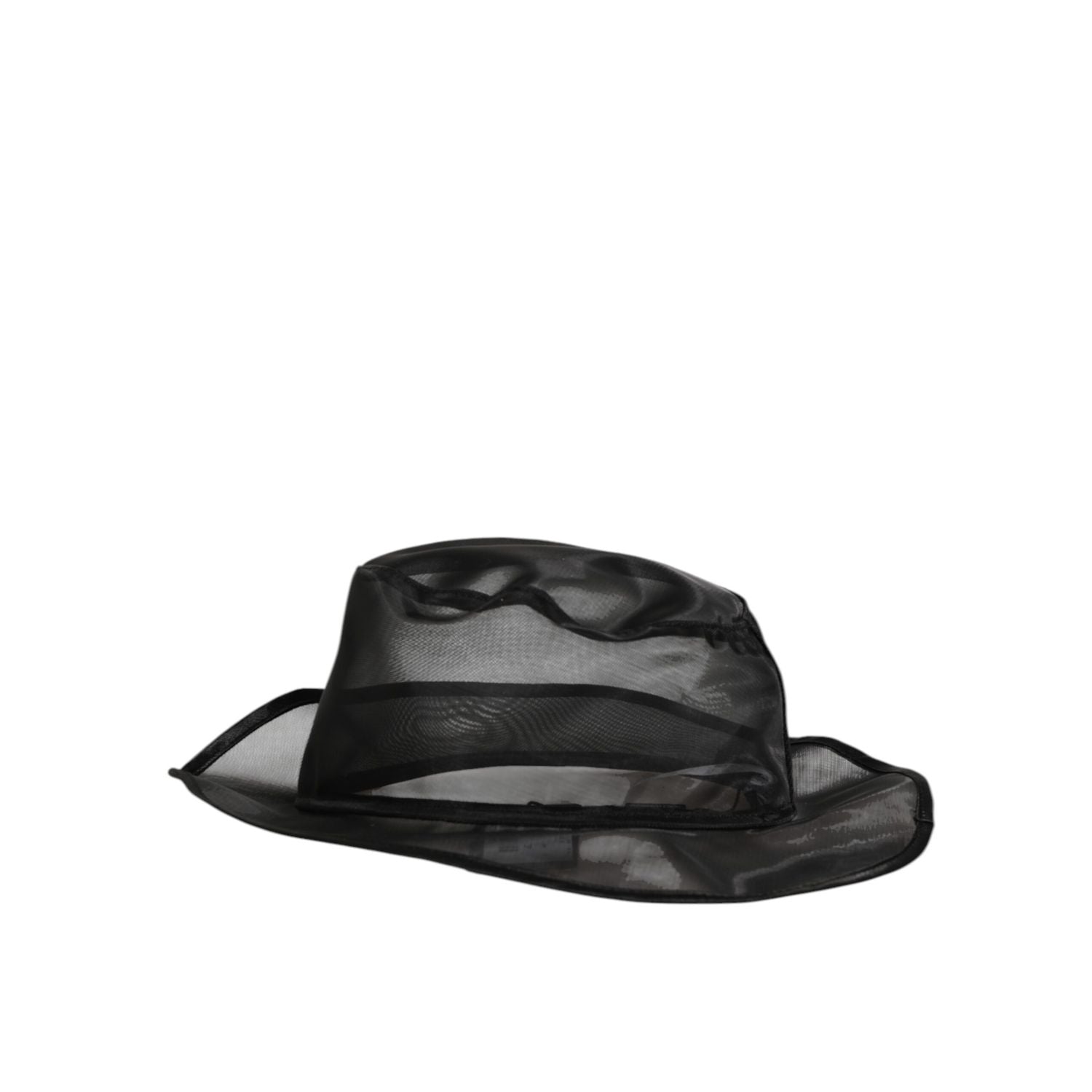 Dolce & Gabbana Black Silk Mesh Bucket Men Fisherman Cap Hat