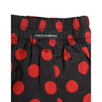 Dolce & Gabbana Black Silk Polka Dot Boxer Shorts Men Underwear