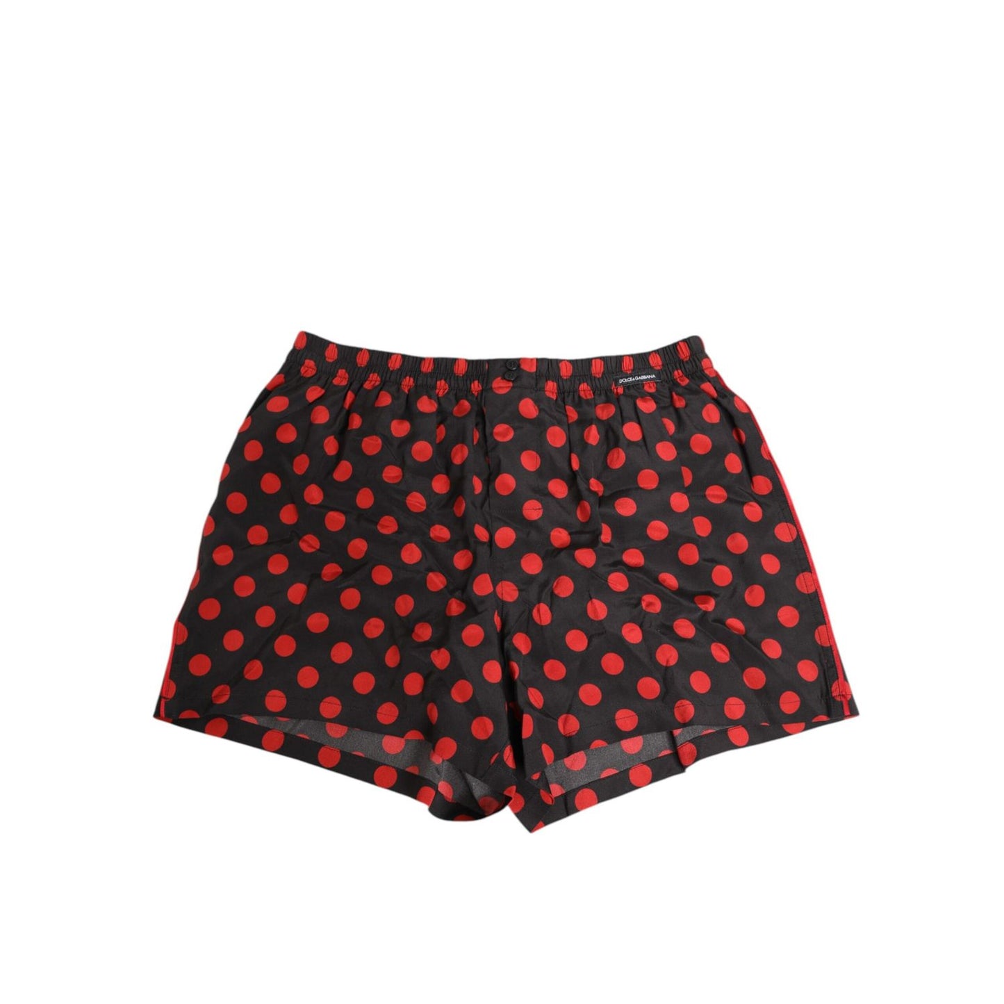 Dolce & Gabbana Black Silk Polka Dot Boxer Shorts Men Underwear