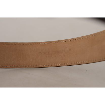 Dolce & Gabbana Black Solid Leather Classic Gold Waist Buckle Belt