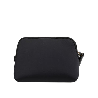 Dolce & Gabbana Black Solid Nylon DG LogoPrint Clutch Zip Borse Pouch Bag