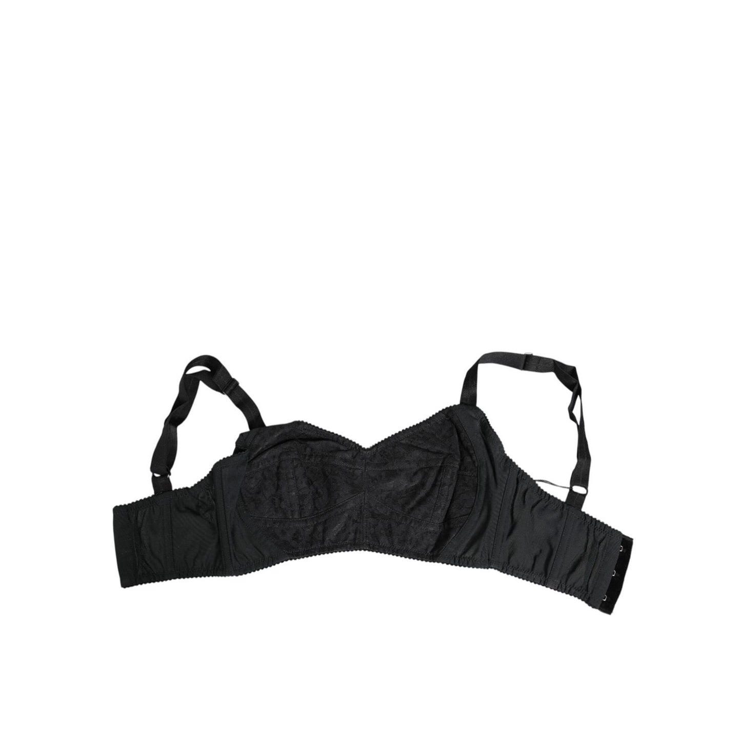 Dolce & Gabbana Black Stretch Nylon Bustier Bra Underwear