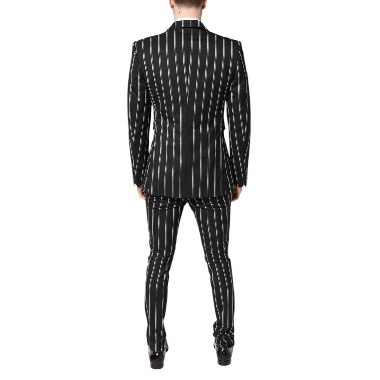 Dolce & Gabbana Black Striped SICILIA Formal 2 Piece Suit