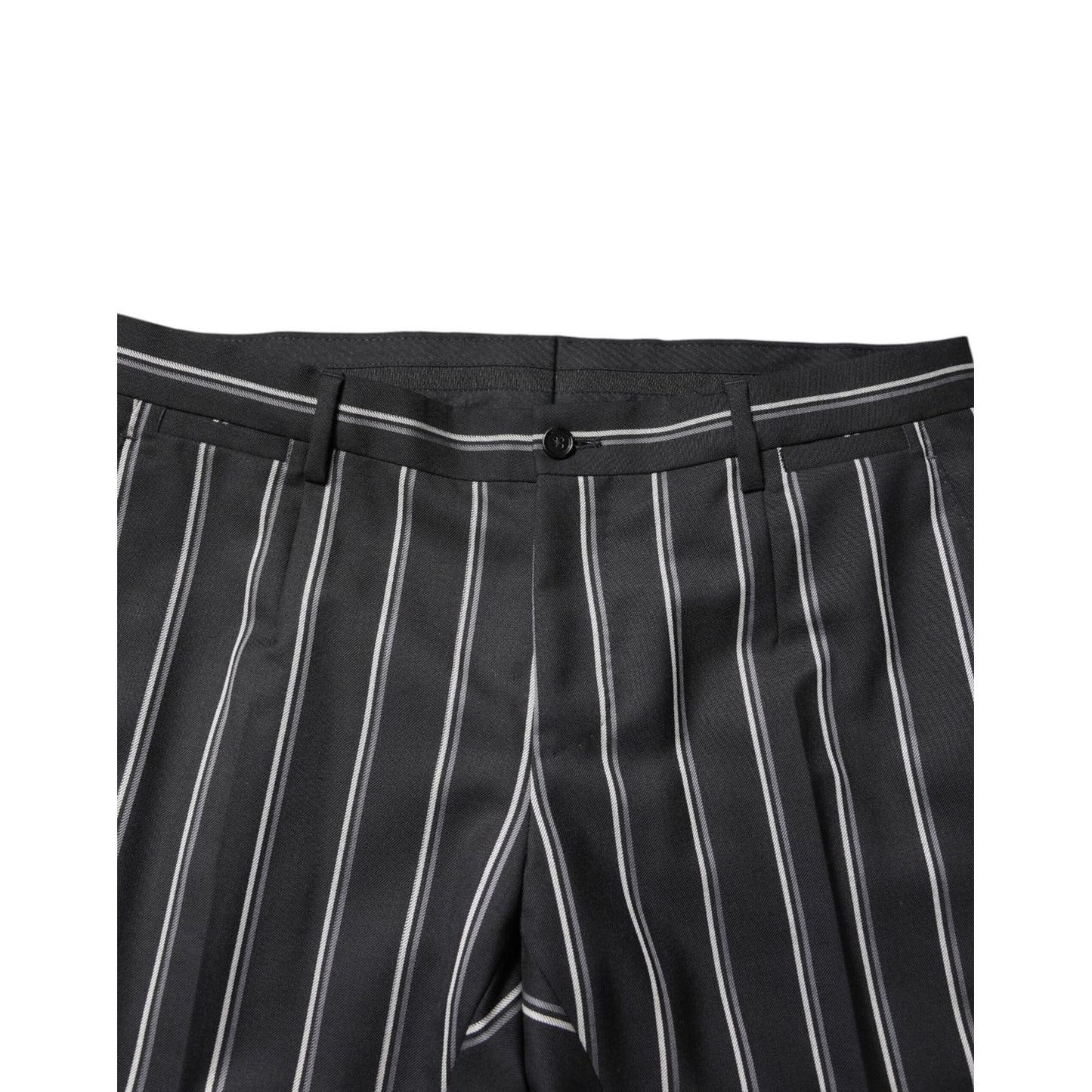 Dolce & Gabbana Black Striped SICILIA Formal 2 Piece Suit