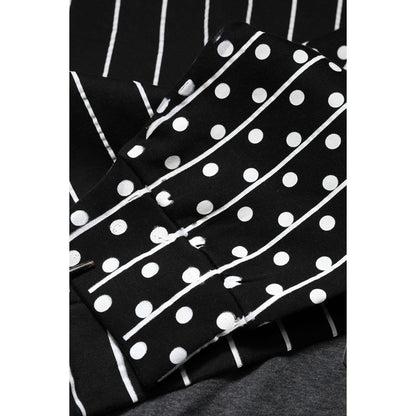 Dolce & Gabbana Black Stripes Hooded Men Sweatshirt Sweater