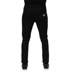Dolce & Gabbana Black Viscose Drawstring Men Jogger Pants