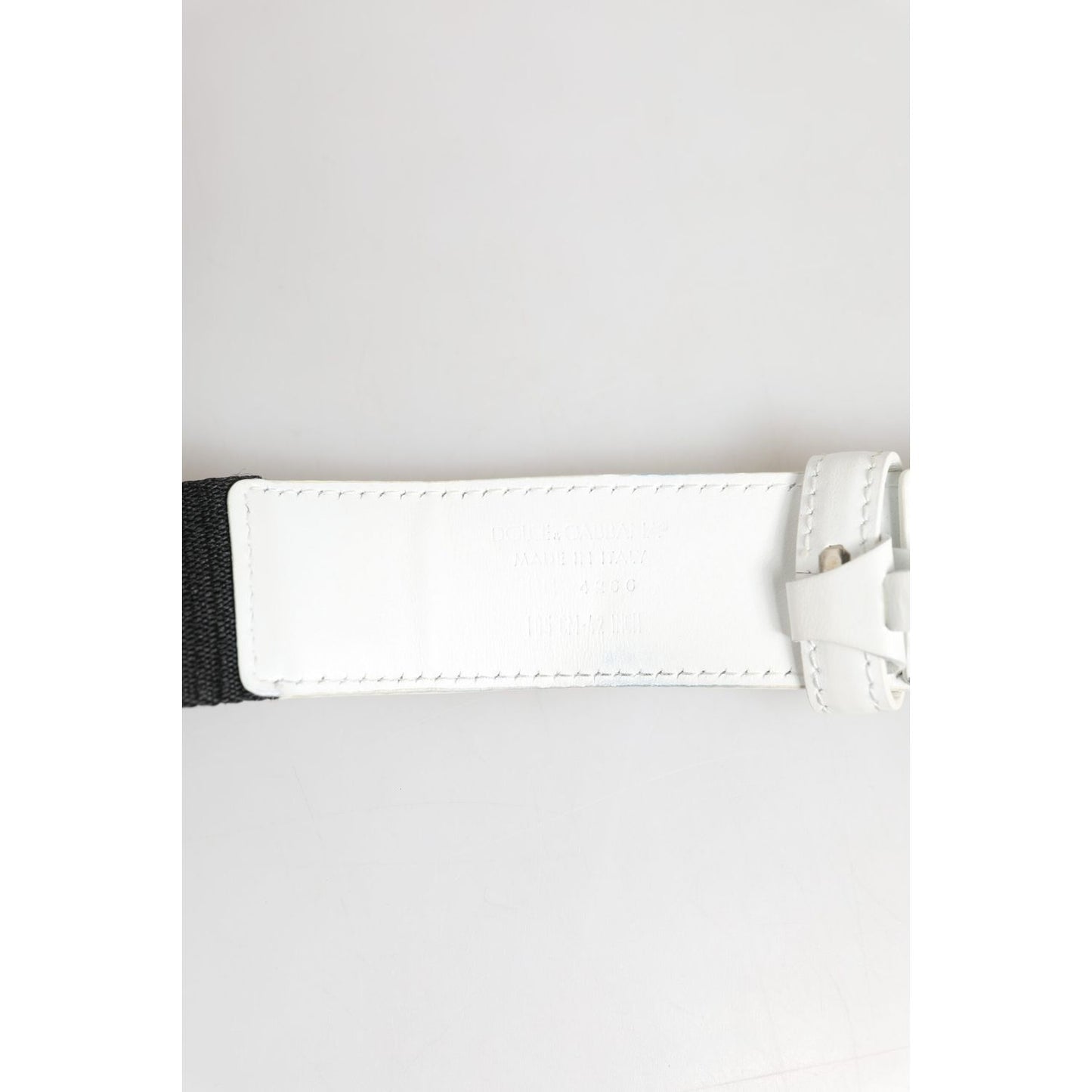 Dolce & Gabbana Black White Metal DG Logo Buckle Belt