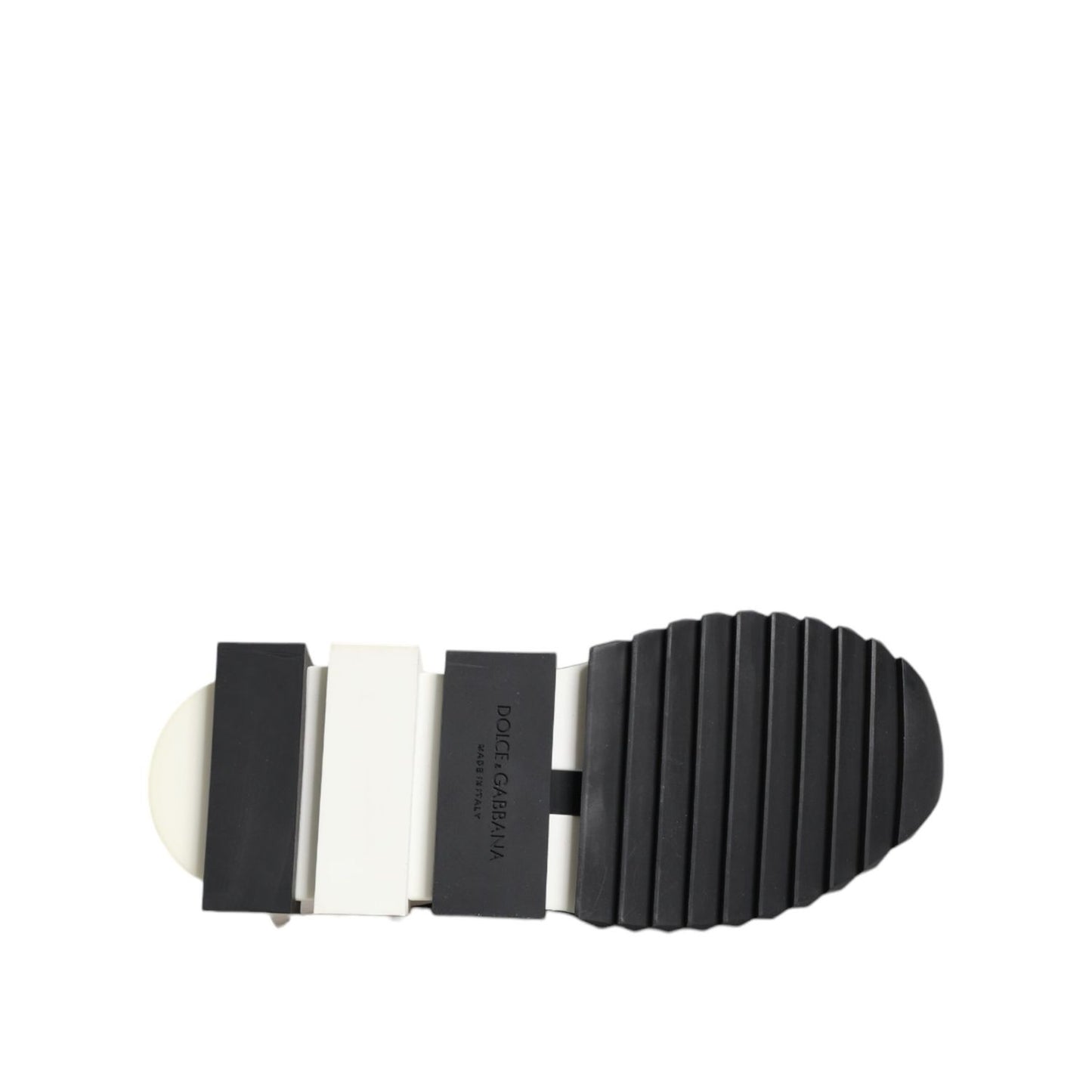 Dolce & Gabbana Black White Sorrento Low Top Sneakers Shoes with rubber sole and logo detail, exclusive design, high craftsmanship.