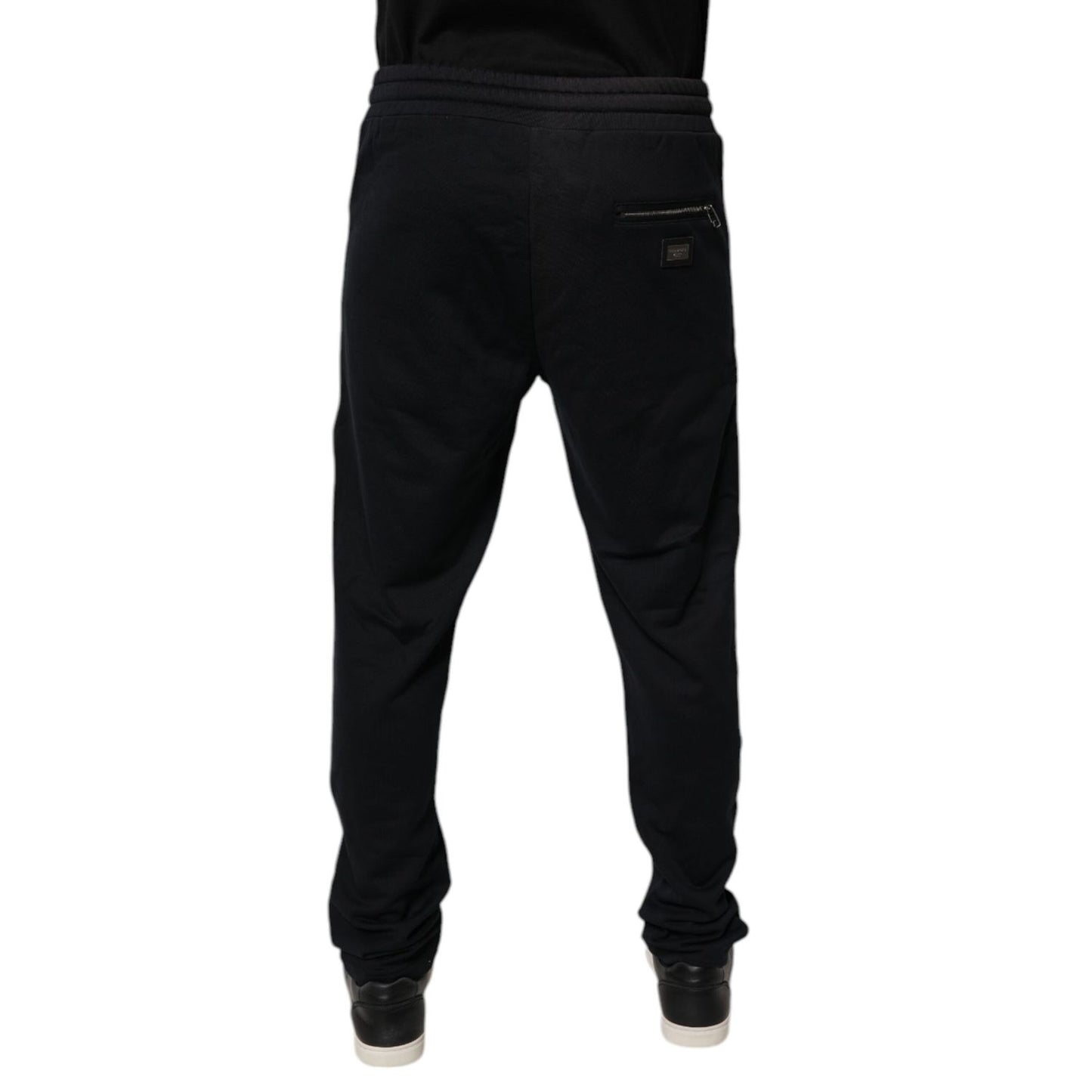 Dolce & Gabbana Blue Cotton Jogger Jogging Men Trouser Pants