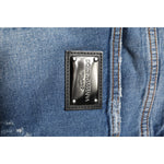 Dolce & Gabbana Blue Washed Cotton Logo Plaque Denim Jeans