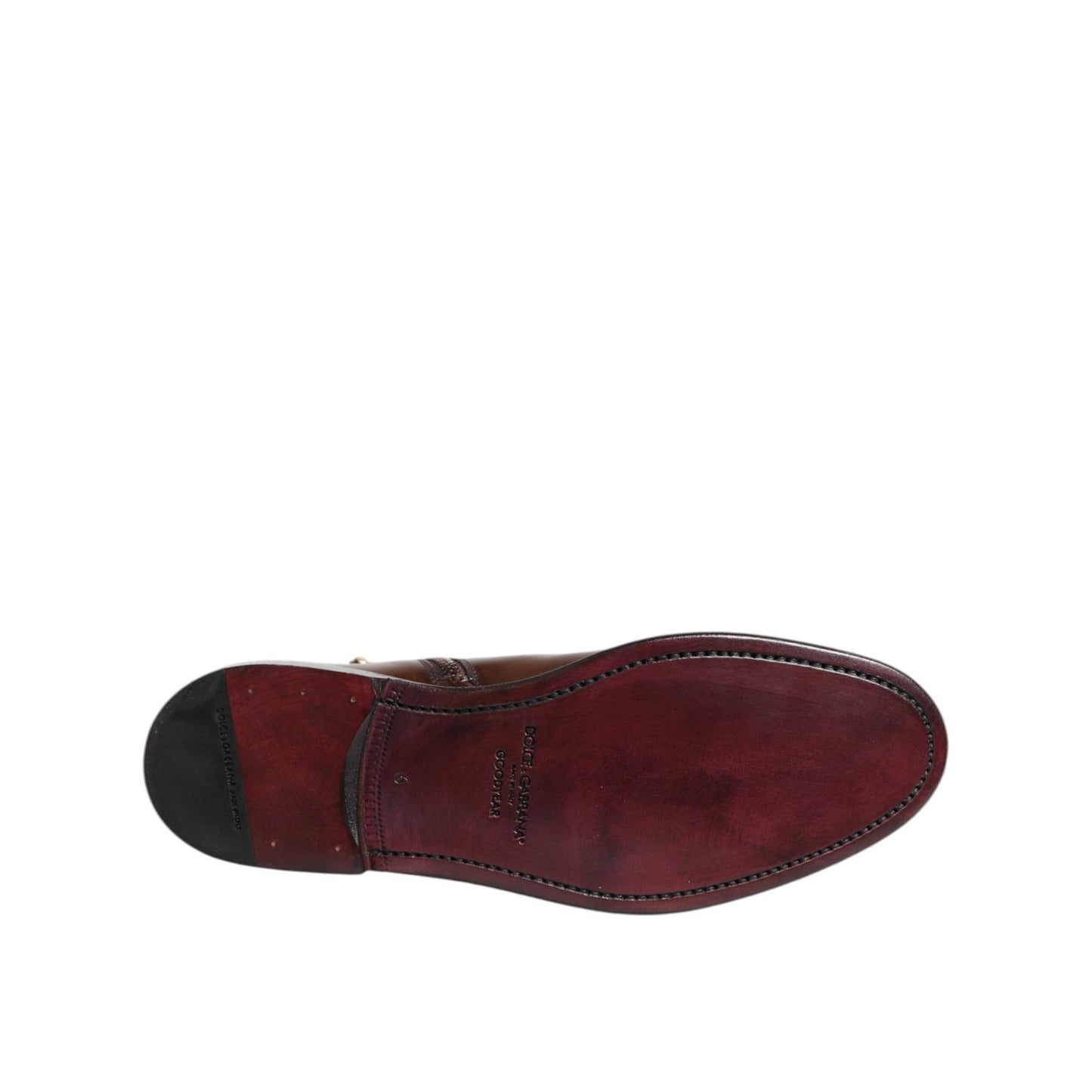 Dolce & Gabbana Brown Chelsea Leather Mid Calf Boots Shoes