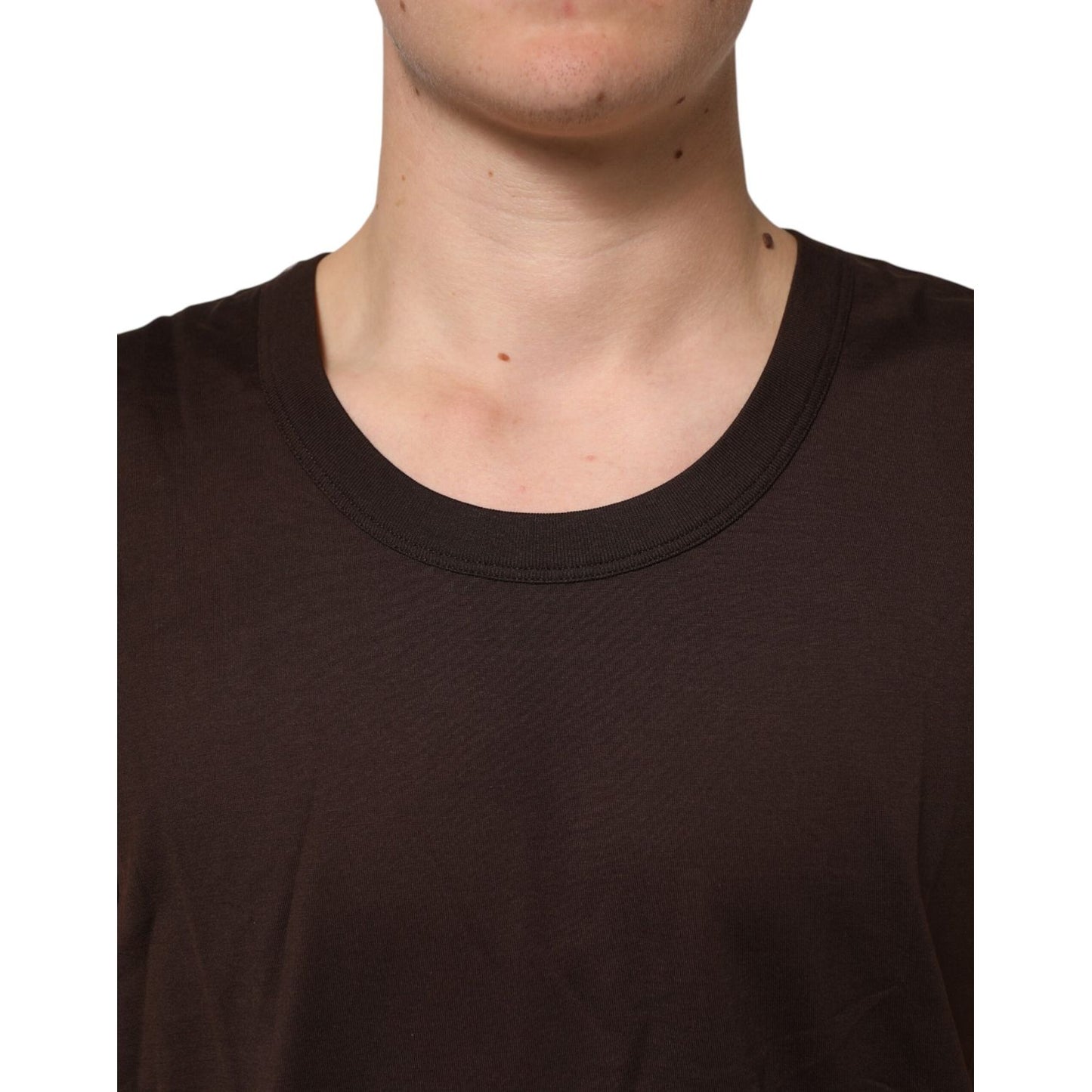 Dolce & Gabbana Brown Cotton Sleeveless Underwear Men Tank Top