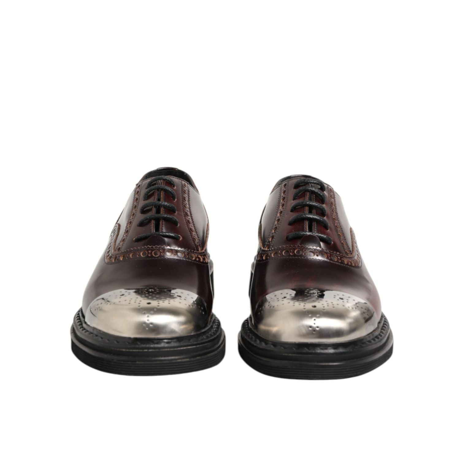 Dolce & Gabbana Brown Leather Lace Up Dress Men Oxford Shoes