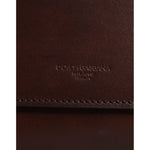Dolce & Gabbana Brown Leather Logo Embossed Crossbody Bag