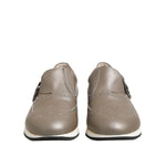 Dolce & Gabbana Brown Leather Men Low Top Sneakers Shoes