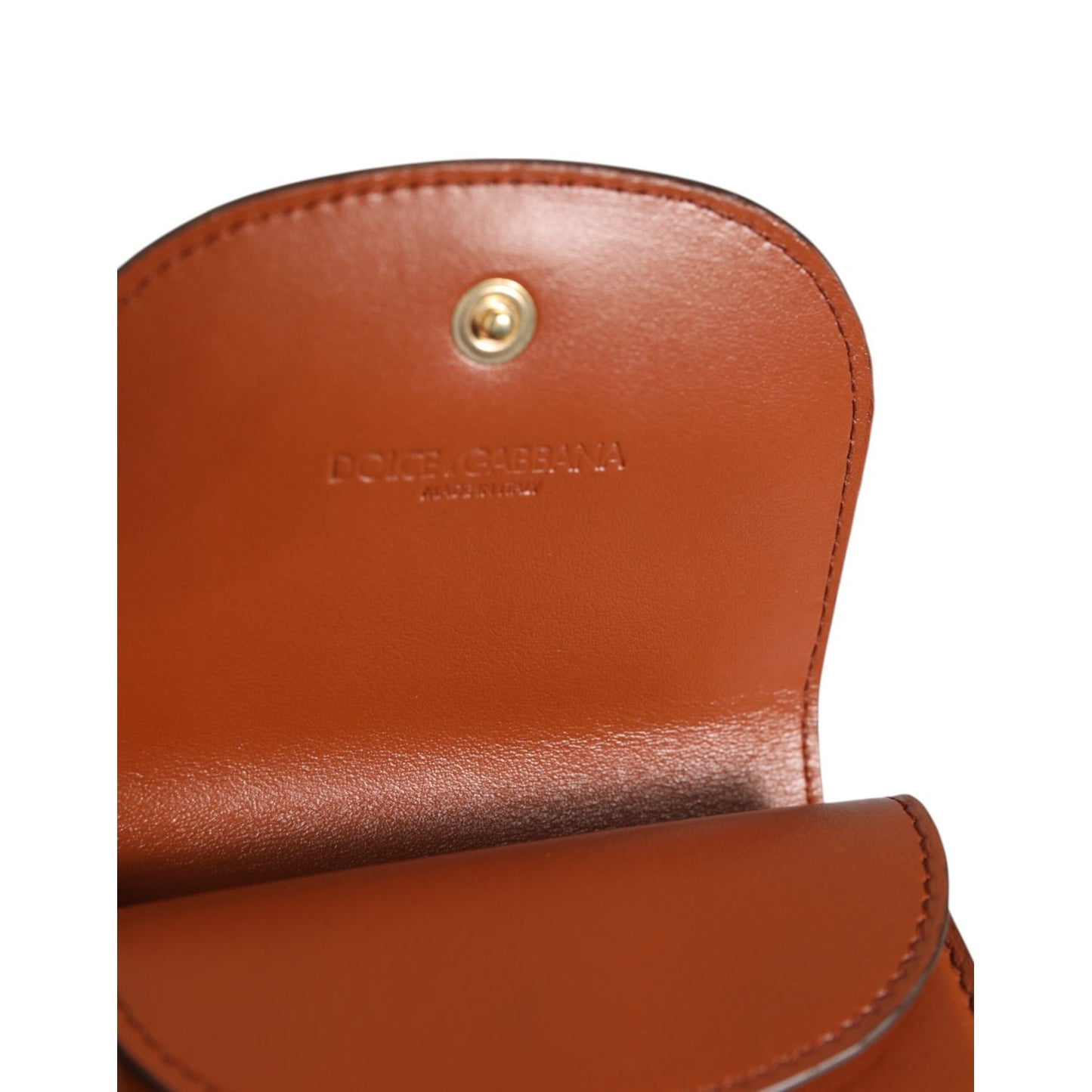 Dolce & Gabbana Brown Leopard Print Calf Leather Small Coin Purse Wallet