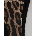 Dolce & Gabbana Brown Leopard Triangle Tanga Panty Underwear