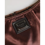 Dolce & Gabbana Brown Silk Stretch High Waist Girdle Underwear