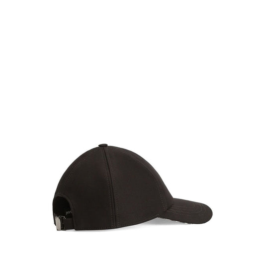 Dolce & Gabbana Cotton baseball cap with black stitching, curved brim, adjustable strap, and logo detailing at the back.