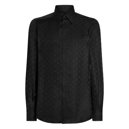 Dolce & Gabbana DG logo martini jacquard shirt