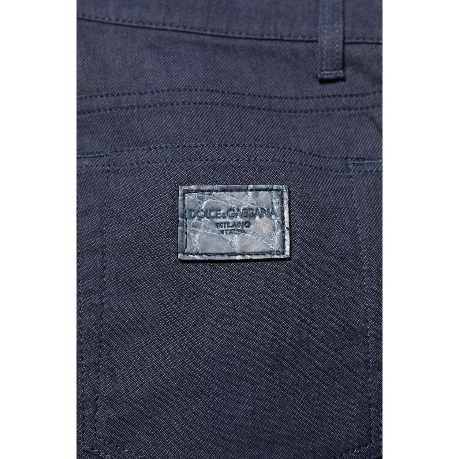 Dolce & Gabbana Dark Blue Cotton Skinny Denim Jeans