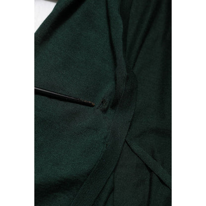 Dolce & Gabbana Dark Green Cashmere Silk Cardigan Sweater
