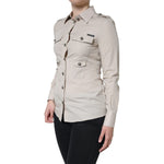 Dolce & Gabbana Beige Cotton Collared Button Down Shirt Top TSH86566-38
