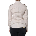 Dolce & Gabbana Beige Cotton Collared Button Down Shirt Top TSH86566-38