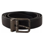 Dolce & Gabbana Black Calf Leather Vintage Logo Metal Buckle Belt Dolce & Gabbana Dark Slate Gray
