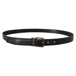 Dolce & Gabbana Black Calf Leather Vintage Logo Metal Buckle Belt Dolce & Gabbana Dark Slate Gray
