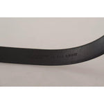 Dolce & Gabbana Black Calf Leather Vintage Logo Metal Buckle Belt Dolce & Gabbana Gray
