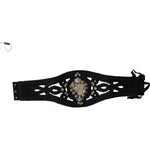 Dolce & Gabbana Black Canvas Embellished Waist Women Belt Dolce & Gabbana Black
