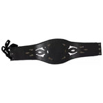 Dolce & Gabbana Black Canvas Embellished Waist Women Belt Dolce & Gabbana Dark Slate Gray