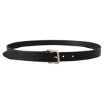Dolce & Gabbana Black Leather Silver Tone Metal Buckle Classic Belt BEL8562-90