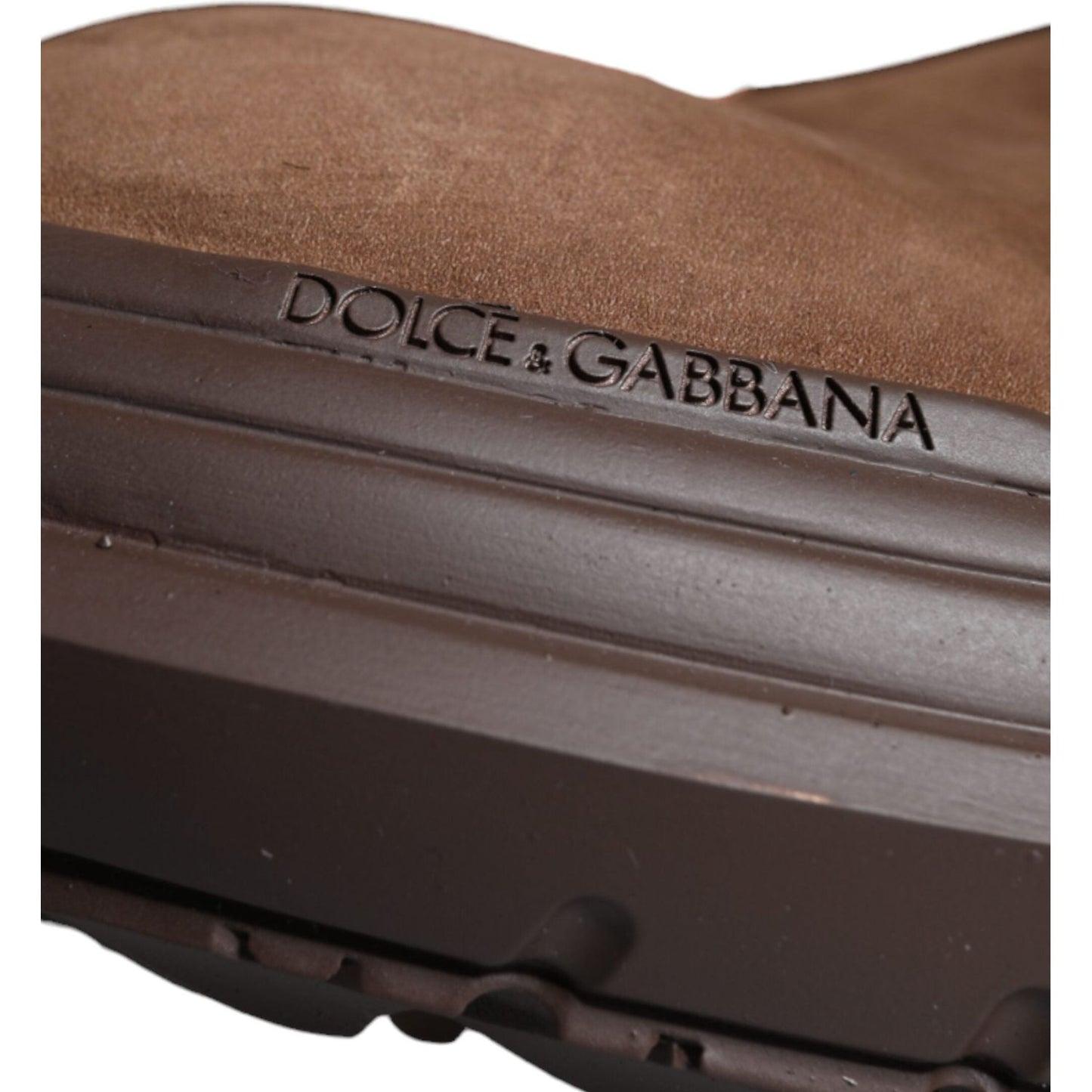 Dolce & Gabbana Brown Suede Leather Military Combat Men Boots Shoes MV5846-44