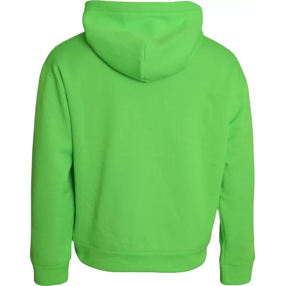 Dolce & Gabbana Green Logo Hooded Pullover Sweatshirt Sweater TSH86333-48