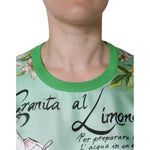 Dolce & Gabbana Green Silk Granita Al Limone Long Sleeves Sweater Dolce & Gabbana Dark Gray