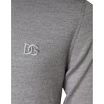 Dolce & Gabbana Light Gray Wool Crew Neck Pullover Sweater TSH86989-46