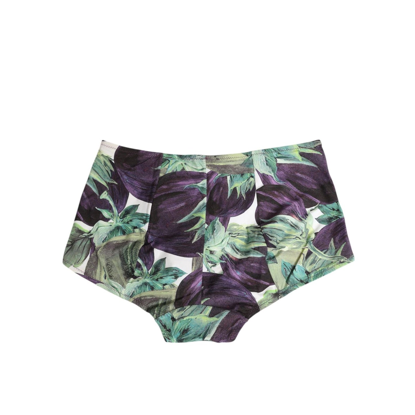 Dolce & Gabbana Eggplant Print High-Waist Briefs Underwear