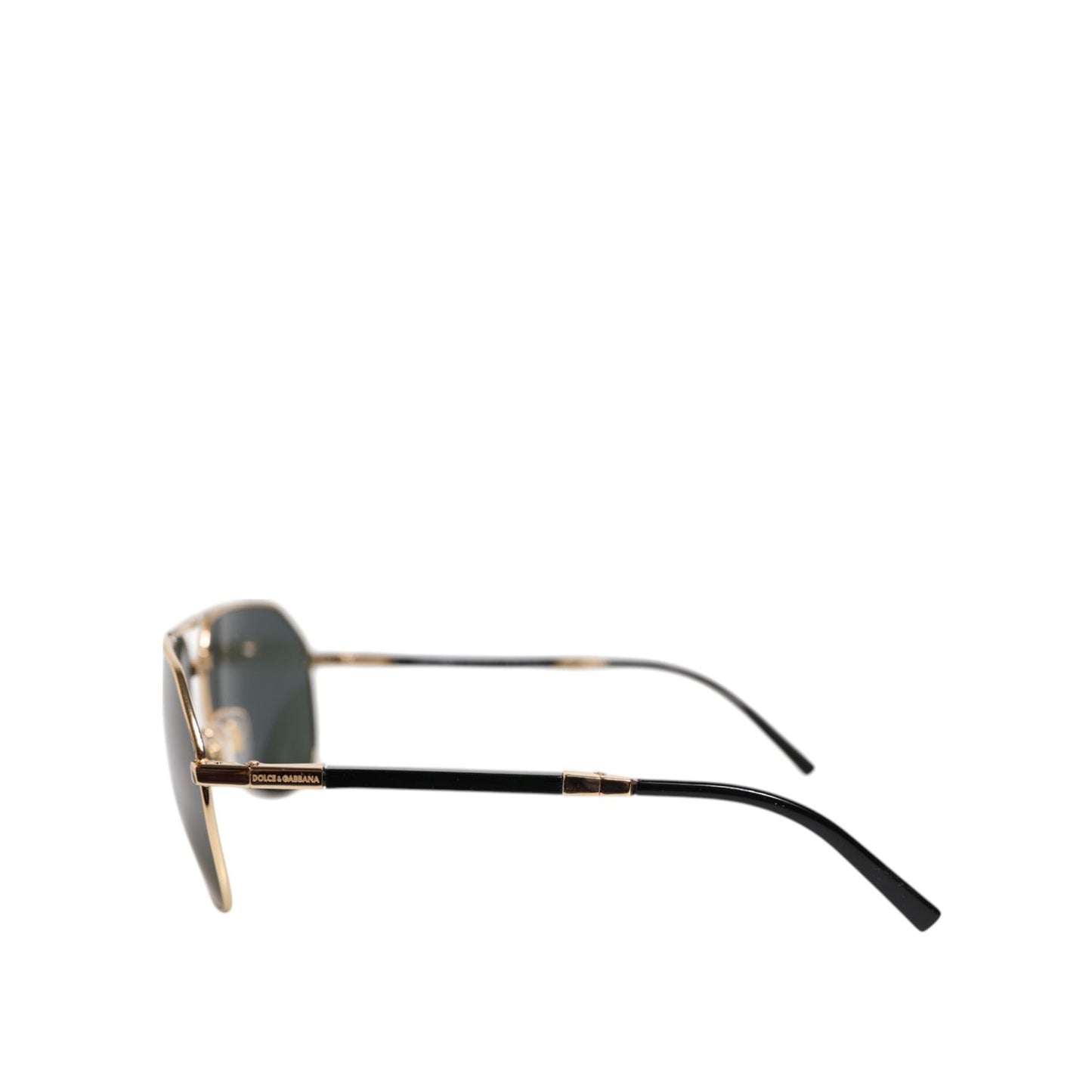 Dolce & Gabbana Gold DG2106K Pilot Frame Tinted Lens Polarized Sunglasses