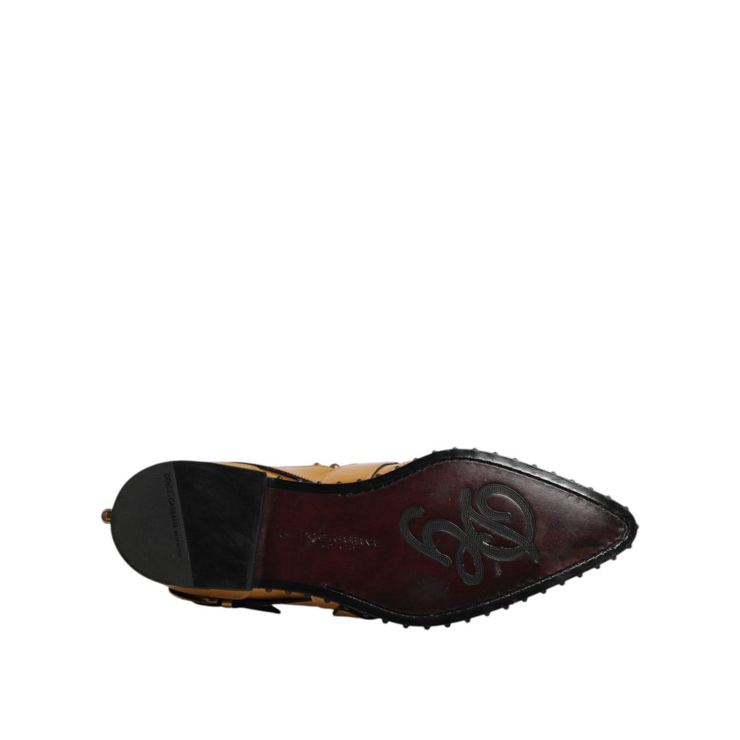 Dolce & Gabbana Gold Leather MONK STRAP Dress Formal Shoes